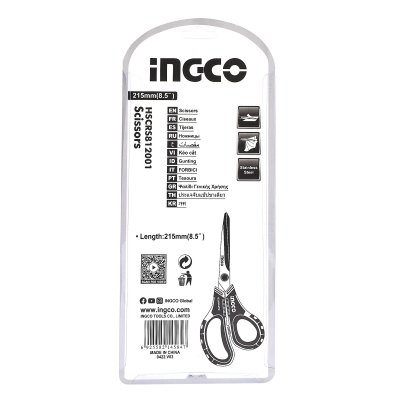 กรรไกรสเตนเลส ขนาด INGCO 8.5 นิ้ว รุ่น HSCRS812001