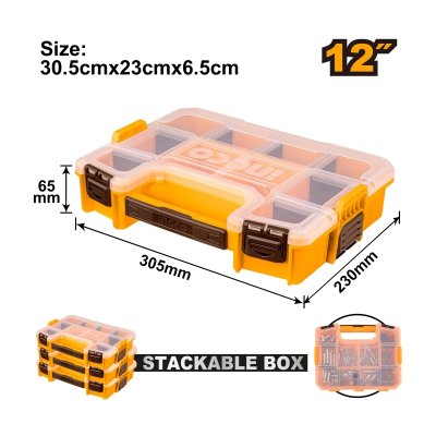 กล่องเครื่องมืออเนกประสงค์ 12 นิ้ว INGCO รุ่น I121-PBX1211 ซ้อนได้