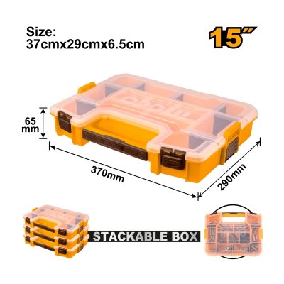 กล่องเครื่องมืออเนกประสงค์ 15 นิ้ว INGCO รุ่น I121-PBX1511 ซ้อนได้