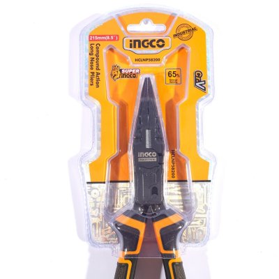 คีมปากแหลม รุ่นประหยัดแรงพิเศษ INGCO รุ่น HCLNP58200 (8.5 นิ้ว)
