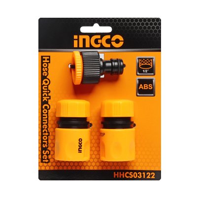 ชุดข้อต่อสายยาง INGCO 1/2 นิ้ว 3 ชิ้น รุ่น HHCS03122