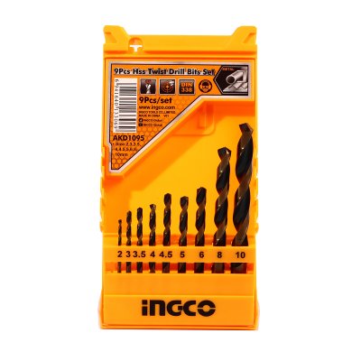 ชุดดอกสว่านเจาะเหล็ก HSS 9ชิ้น INGCO รุ่น AKD1095