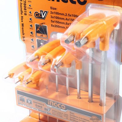 ชุดประแจหกเหลี่ยมตัวที 8 ชิ้น INGCO รุ่น HHKT80818