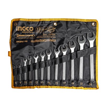ชุดประแจแหวนข้างปากตาย INGCO รุ่น HKSPA1142 (12 ชิ้น 6-24MM/6-32MM)