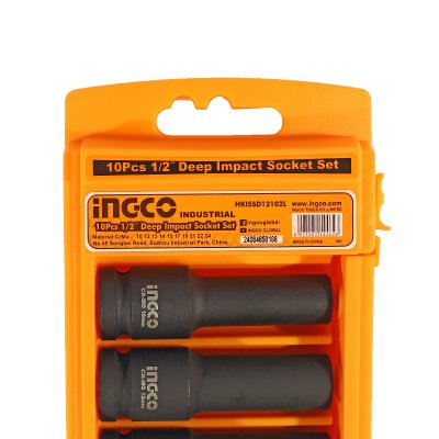 ชุดลูกบ๊อกซ์ลมยาว INGCO 1/2 นิ้ว 10 ชิ้น รุ่น HKISSD12102L