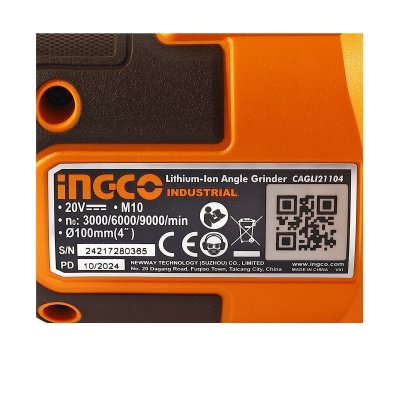 ชุดสว่านกระแทก+เจียร 4" 20V-BL INGCO รุ่น CKLI2027310 (COMBO SET)