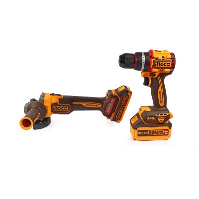 ชุดสว่านกระแทก+เจียร 4" 20V-BL INGCO รุ่น CKLI2027310 (COMBO SET)
