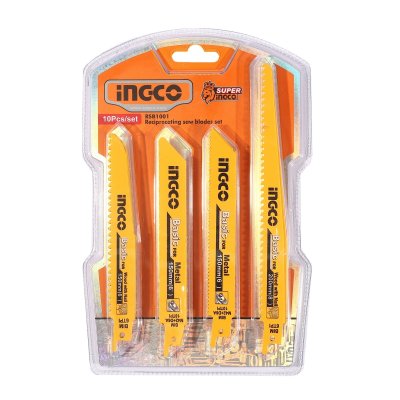 ชุดใบเลื่อยชัก INGCO 6T-18T (10 ชิ้น/ชุด) รุ่น RSB1001