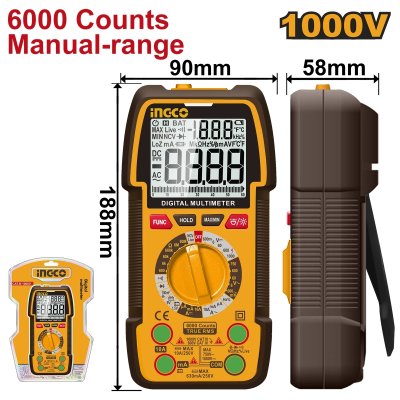 ดิจิตอลมัลติมิเตอร์ TRUE RMS INGCO รุ่น DM310002