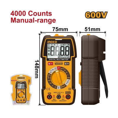 ดิจิตอลมัลติมิเตอร์ TRUE RMS INGCO รุ่น DM36002 (DM36002/DM360011)