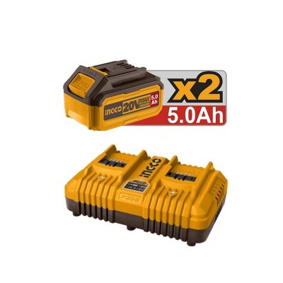 รถเข็นตัดหญ้าไร้สาย INGCO 40V รุ่น 40V-BL ชุดแบตเตอรี่ 5.0AH x2