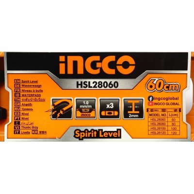 ระดับน้ำ INGCO I-BEAM อลูมิเนียม 60 ซม. รุ่น HSL28060