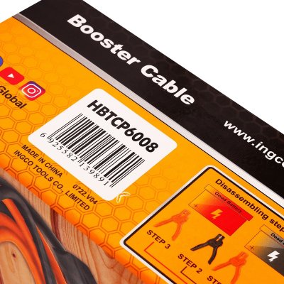 สายพ่วงแบตเตอรี่ 600 AMP INGCO รุ่น HBTCP6008