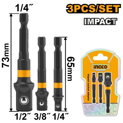 อะแดปเตอร์แปลงลูกบล็อก INGCO 3 ชิ้น รุ่น AMN365A01