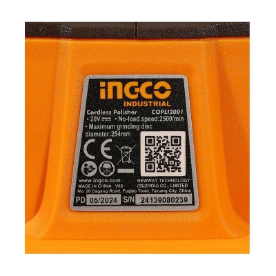 เครื่องขัดเงาไร้สาย 20V 10" INGCO รุ่น COPLI2001 (เครื่องเปล่า)