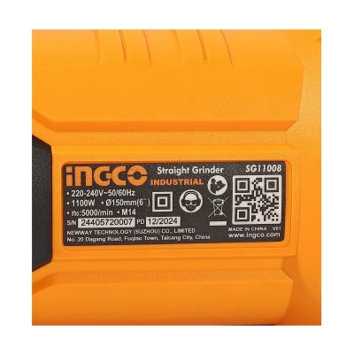 เครื่องเจียร์คอยาว 220V 6นิ้ว 1100W INGCO รุ่น SG11008