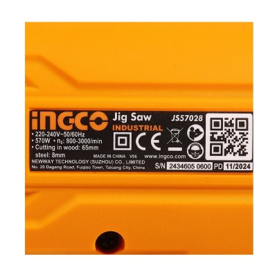 เลื่อยจิ๊กซอว์ไฟฟ้า INGCO 220V 570W ปรับรอบ รุ่น JS57028