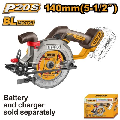 เลื่อยวงเดือนไร้สาย/ไฟฟ้า INGCO รุ่น CSLI1402 (20V-BL 5"-7" เครื่องเปล่า / 220V 9-1/4" 2,200W)