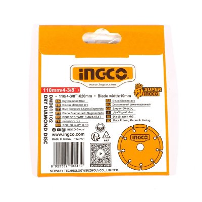 ใบเพชรตัดคอนกรีตแบบแห้ง INGCO 4 นิ้ว รุ่น DMD011102