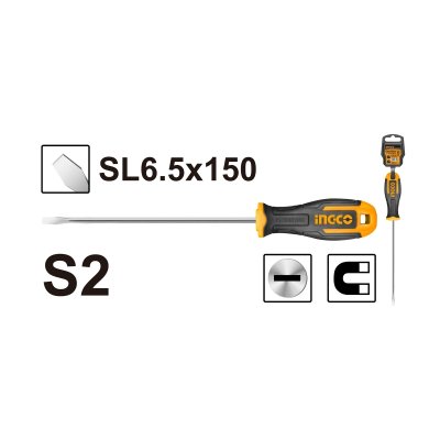 ไขควงปากแบน INGCO 6.5x6x150 มม. รุ่น HS686150