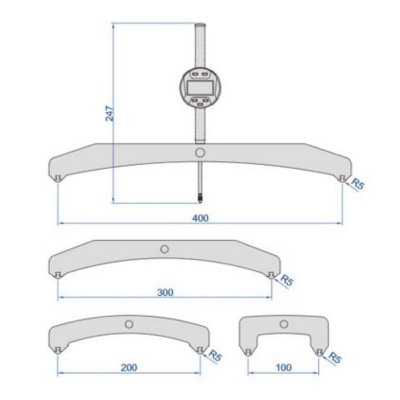 เกจวัดรัศมี INSIZE 100-15000MM/4-590" รุ่น 2197