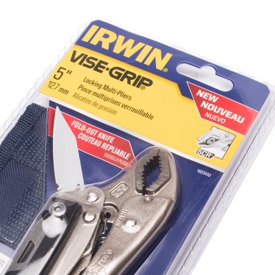 คีมล็อคปากโค้ง 5 นิ้ว พร้อมมีดพับและกระเป๋าพกพา IRWIN รุ่น I081-T1923492