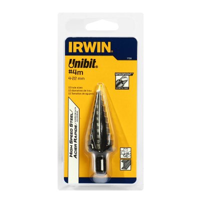 ดอกเจาะขั้นบันได IRWIN STEP DRILL รุ่น T11104 (4-22 มม. 10 ระดับ)
