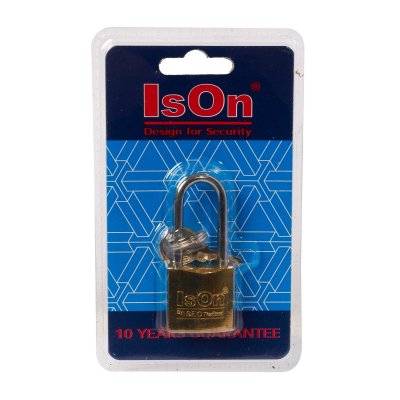 กุญแจระบบสปริงเหล็กชุบ คอยาว ISON (25L/32L/38L/50L มม.)