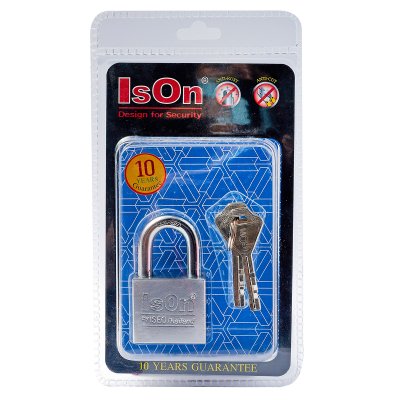 กุญแจเหล็กคาร์บอน ANTI-CUT คอสั้น 40 มม. ISON รุ่น 899-CS