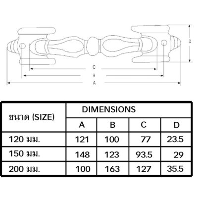 มือจับนโปเลียนซิงค์อัลลอย ISON P1 สี AC รุ่น 1991/200