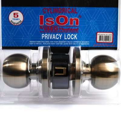 ลูกบิดจานใหญ่ห้องน้ำ สี ISON AB รุ่น 8013-AB-BK