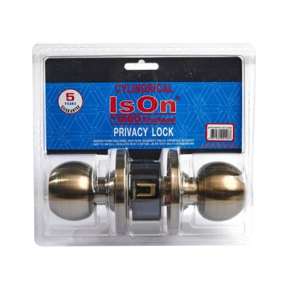 ลูกบิดจานใหญ่ห้องน้ำ สี ISON AB รุ่น 8013-AB-BK
