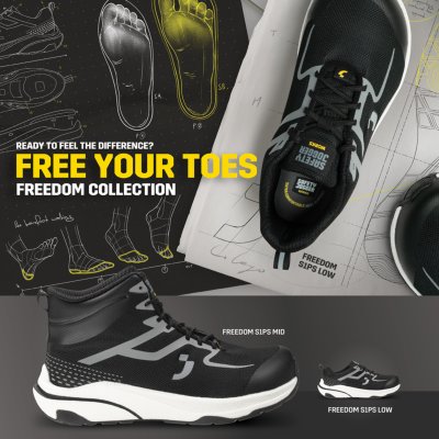 รองเท้านิรภัยหุ้มข้อ SAFETY JOGGER รุ่น FREEDOM MID ระดับ S1PS ขนาด 36-46