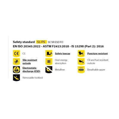 รองเท้านิรภัยหุ้มส้น SAFETY JOGGER รุ่น MODULO LOW ระดับ S1PS ขนาด 35-48