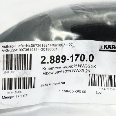 ข้องอสายดูดฝุ่น NW35 KARCHER รุ่น K032-2889170