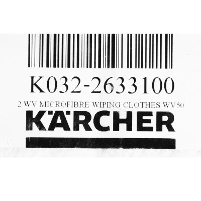 ผ้าไมโครไฟเบอร์เช็ดกระจก WV MICROFIBRE WIPING CLOTH WV 50 ชุด 2 ชิ้น KARCHER รุ่น 2.633-100.0