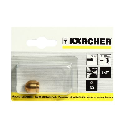 หัวฉีดล้างท่อ ขนาด 060 (ยิงหน้า 1 / ยิงหลัง 3 ทาง) เครื่องฉีดน้ำแรงดันสูง KARCHER รุ่น K032-5763016