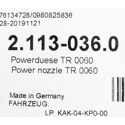 หัวฉีดแรงดัน POWER NOZZLE TR 0060 KARCHER รุ่น 2.113-036.0