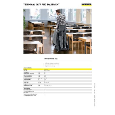 เครื่องขัดปั่นเงาพื้นรอบสูงแบบยืนขับ KARCHER รุ่น BDP50/2000RS