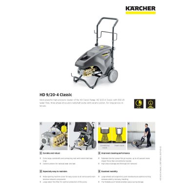 เครื่องฉีดน้ำแรงดันสูง 3 เฟส KARCHER รุ่น HD 9/20-4