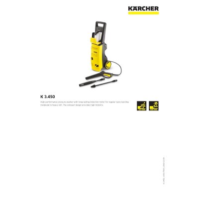 เครื่องฉีดน้ำแรงดันสูง KARCHER รุ่น K-3.450