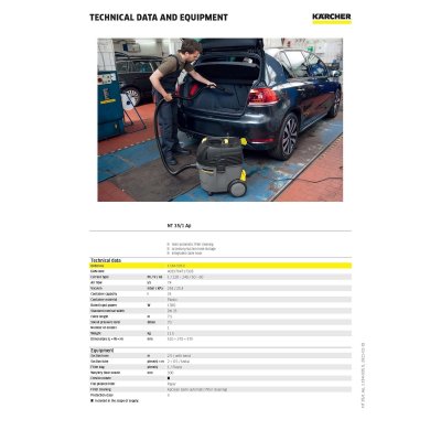 เครื่องดูดฝุ่นน้ำและแห้ง KARCHER รุ่น NT-35/1AP