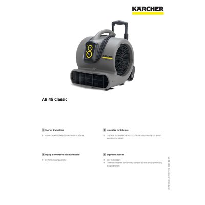เครื่องเป่าพรม KARCHER รุ่น AB 45 CLASSIC