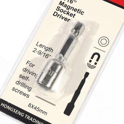 ดอกไขควงลูกบล็อคแม่เหล็ก 8 มม. สีเงิน KEENNESS รุ่น J118
