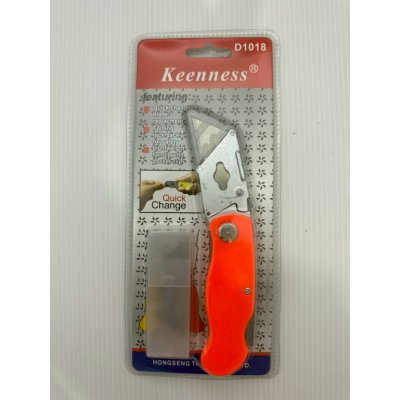 มีดคัตเตอร์อเนกประสงค์ KEENNESS พร้อมใบมีดอะไหล่ 5 ใบ คละสี รุ่น D1018