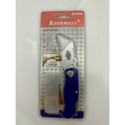 มีดคัตเตอร์อเนกประสงค์ KEENNESS พร้อมใบมีดอะไหล่ 5 ใบ คละสี รุ่น D1018