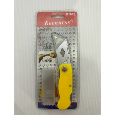 มีดคัตเตอร์อเนกประสงค์ KEENNESS พร้อมใบมีดอะไหล่ 5 ใบ คละสี รุ่น D1018