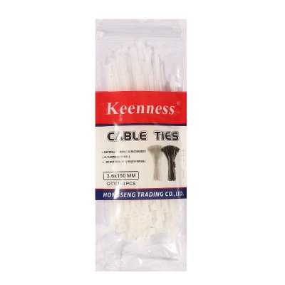 เคเบิ้ลไทร์ KEENNESS สีขาว (100 เส้น/แพ็ค) รุ่น NCW3615-NCW4735