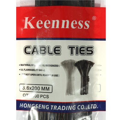 เคเบิ้ลไทร์ KEENNESS สีดำ (100 เส้น/แพ็ค) รุ่น NCB3615-NCB4735
