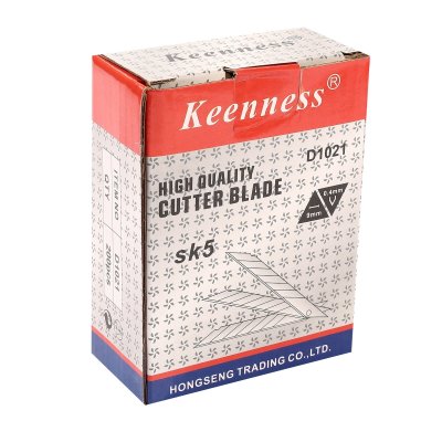 ใบมีดคัตเตอร์ KEENNESS 9มม. สีขาว (10ใบ/แพ็ค) รุ่น D1021